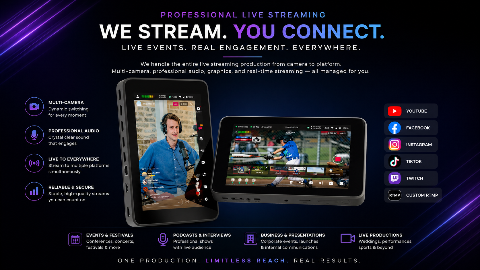 live stream  mobile Video Services lighting